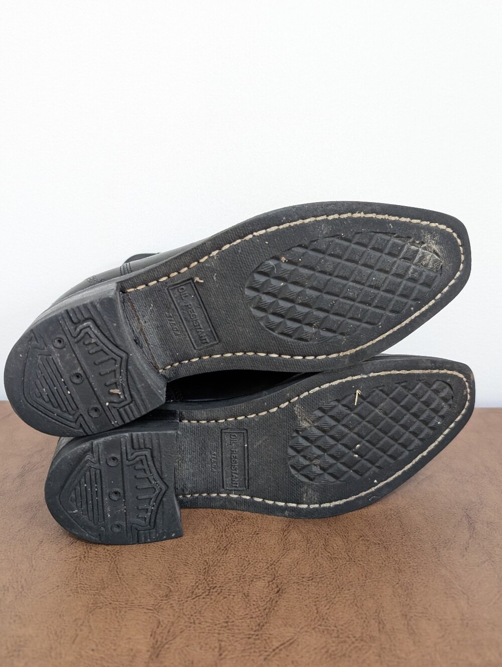 Harley-Davidson Womens Black Leather Chelsea Boots Square Toe Made in Italy 8 - Picture 6 of 8